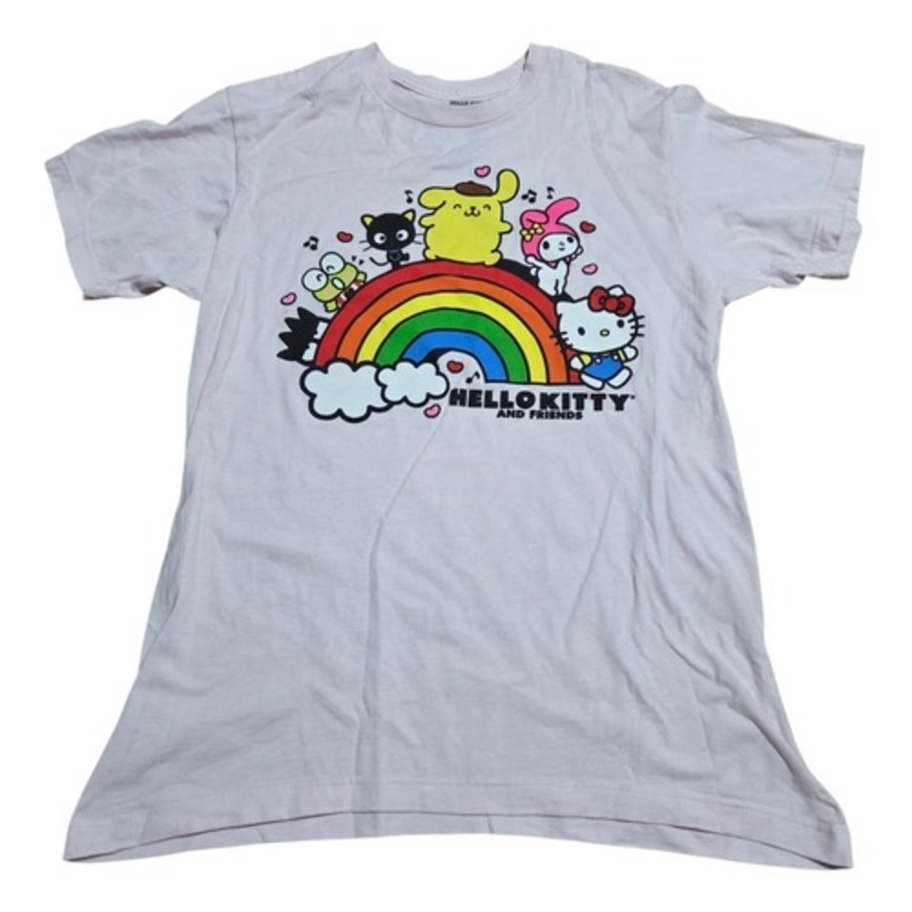 Sanrio Hello Kitty and Friends Rainbow Character Graphic Medium T-Shirt Pink